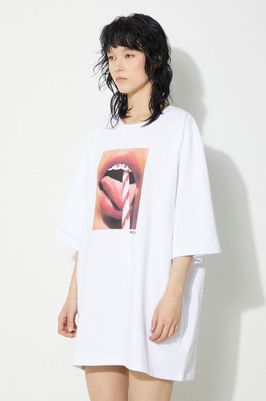 Tričko Fiorucci Fiorucci Mouth Print Boxy T-Shirt Biela | W01FPTSH102CJ01WH04, 3