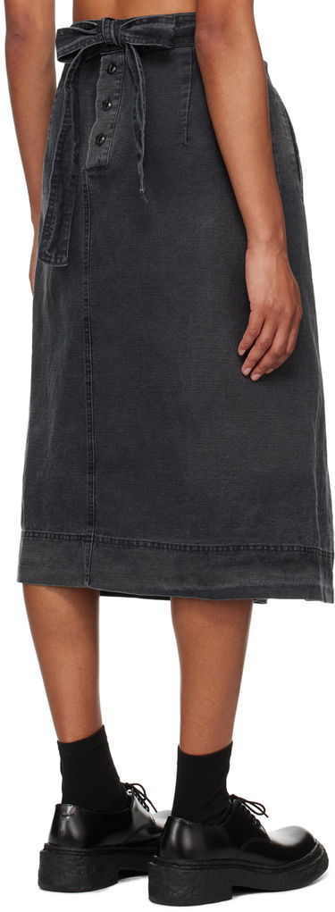 Sukňa YMC YMC George Midi Wrap Skirt Čierna | Q3WAA, 2