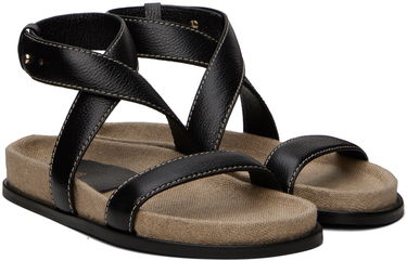 Oblečenie TOTEME TOTEME Leather Chunky Sandals Čierna | 242-WAS2047-LE0051, 3