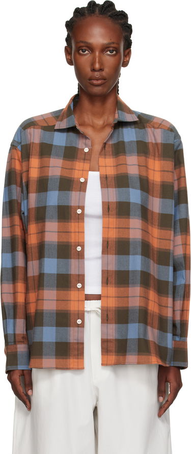 Košeľa Baserange Baserange Claude Plaid Button-Down Shirt Oranžová | TSCL-OC-AU25, 0