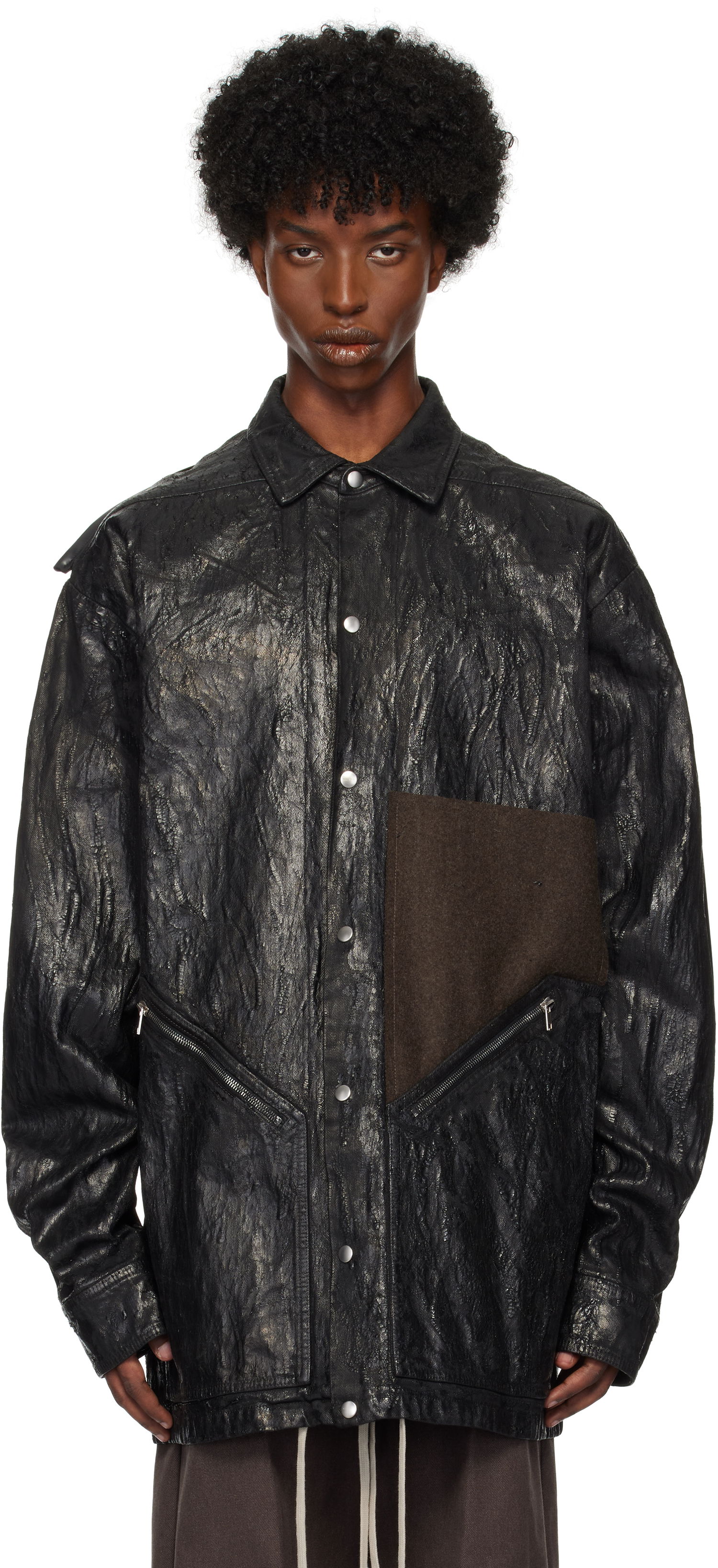 Bunda Rick Owens Turbo Jacket Čierna | RR02D6719 BMTWTY, 0