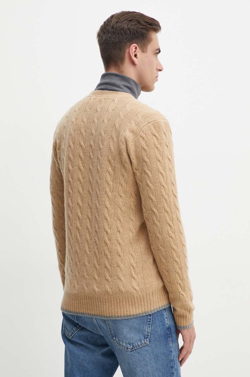 Cable-Knit Wool Cardigan