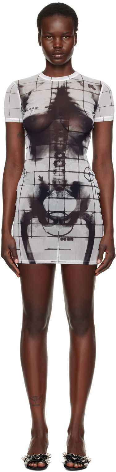 Šaty Jean Paul Gaultier Jean Paul Gaultier 'The Squeletor' Mesh Minidress Biela | 25/33-F-RO310-T580-0100, 0