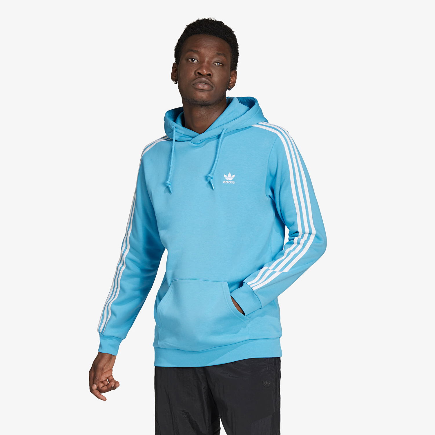 Mikina adidas Originals Adicolor Classics Trefoil 3-Stripes hoodie Modrá | HE9476, 0
