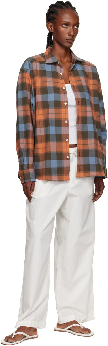 Košeľa Baserange Baserange Claude Plaid Button-Down Shirt Oranžová | TSCL-OC-AU25, 3