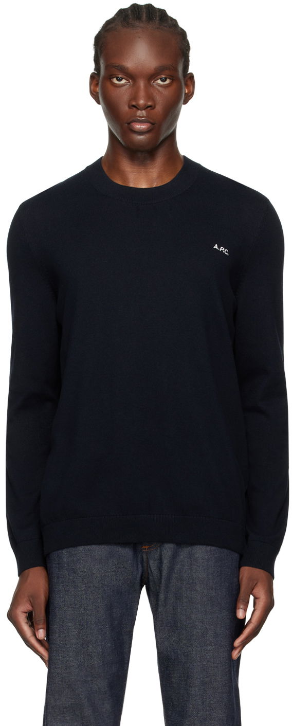 Sveter A.P.C. Navy Amir Sweater Navy | COGDK-H23357