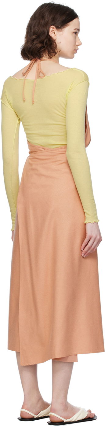 Šaty Baserange Midi Halter Dress with Tie Waist Ružová | DRAP-WS-SU24, 2