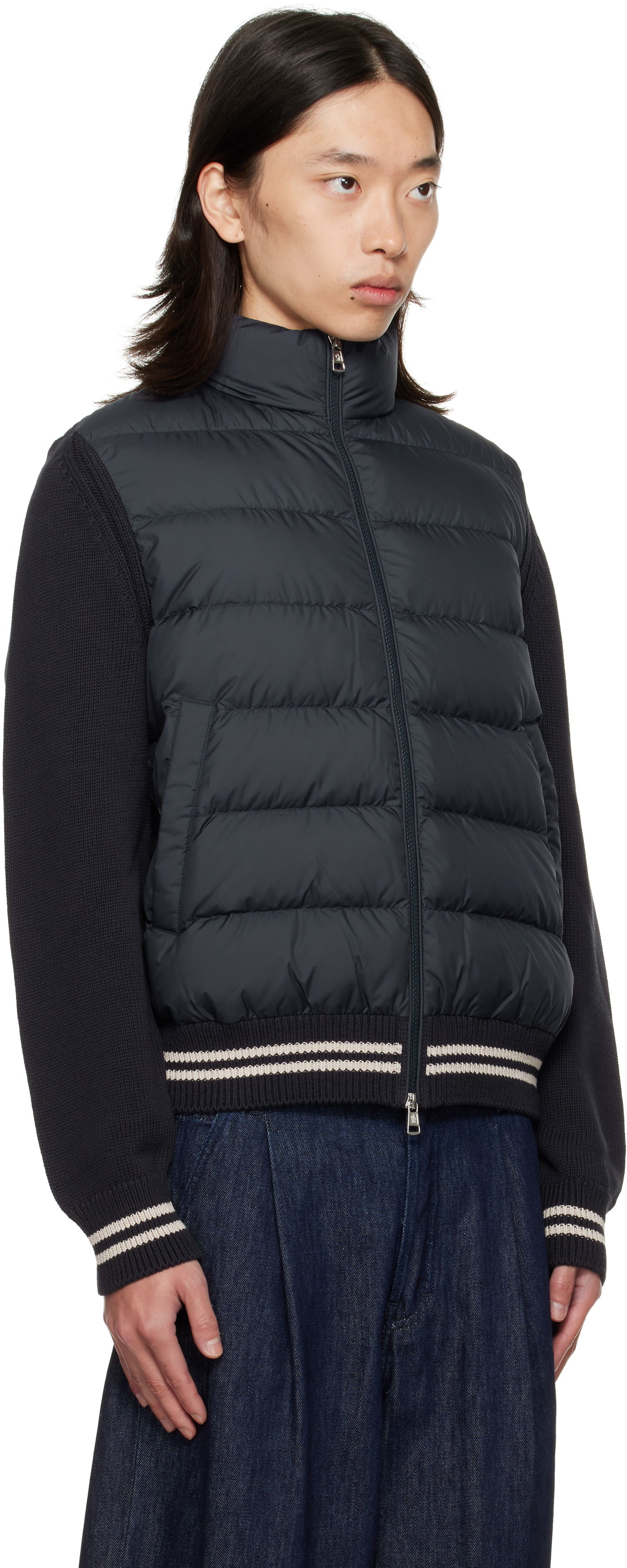 Bunda Moncler Moncler Padded Hybrid Jacket Čierna | K20919B00032M1509, 1