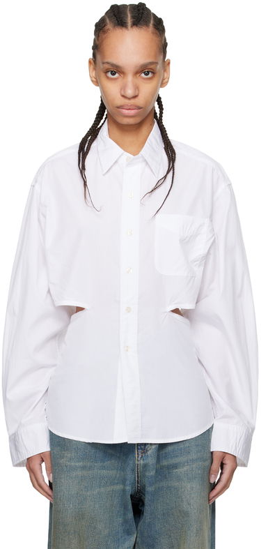 Košeľa R13 R13 Cutout Shirt Biela | R13WR262-R338B, 0