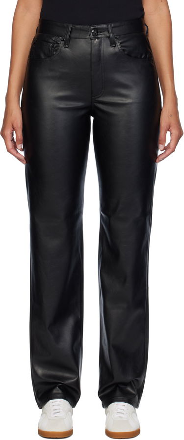 Nohavice rag & bone Harlow Faux-Leather Pants Čierna | WCW24F7006GR06, 0