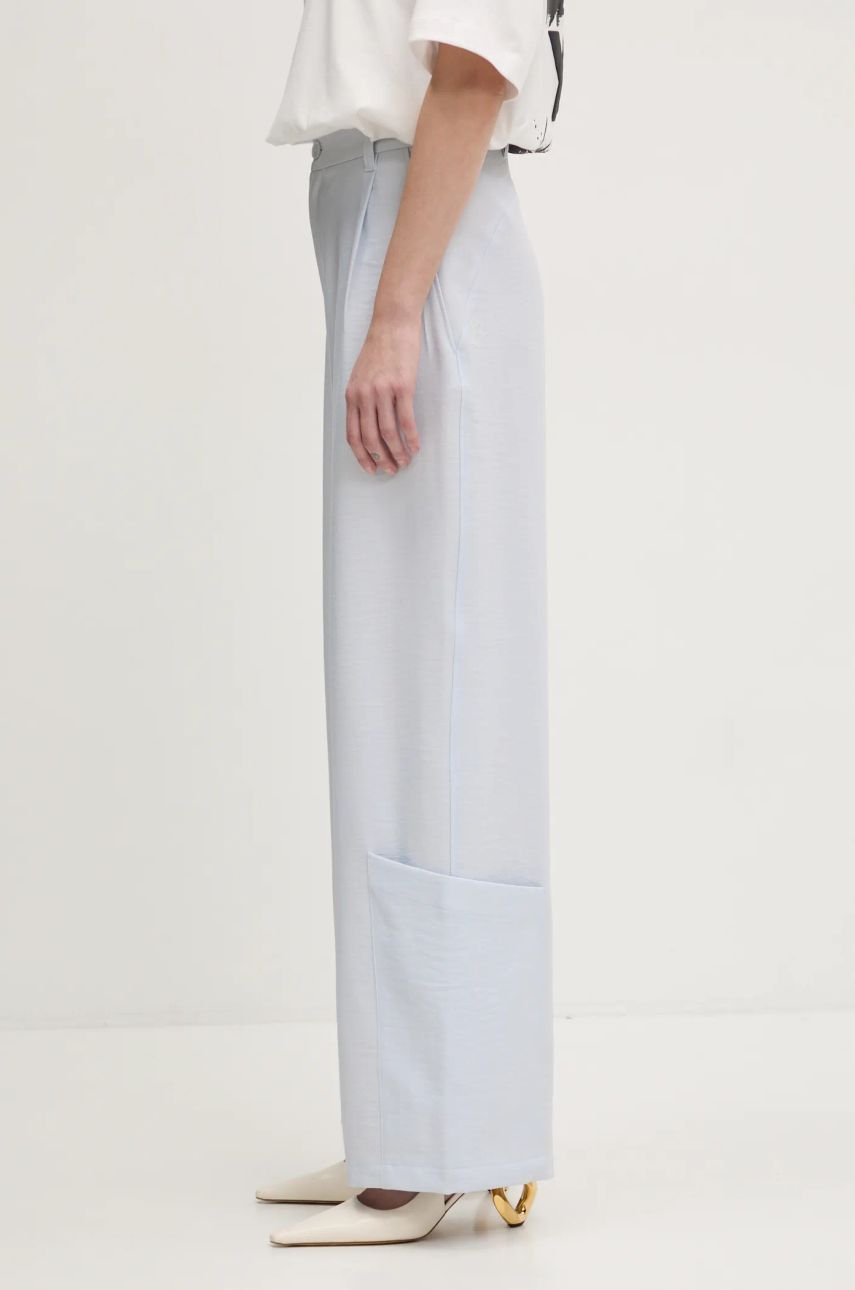 Nohavice Y-3 Y-3 Sport Uniform Wide Leg High Waist Pants Modrá | JM7801, 1