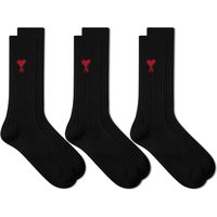 Ponožky AMI 3 Pack A Heart Ribbed Socks Čierna | USC003-379-001, 2