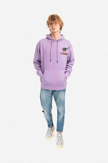 Mikina MARKET Purple Printed Hoodie With Hood Fialová | 397000383, 1
