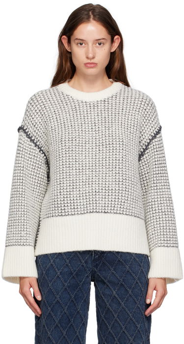 Sveter rag & bone Katie Waffle Knit Sweater Biela | WAS24F050SA50, 0
