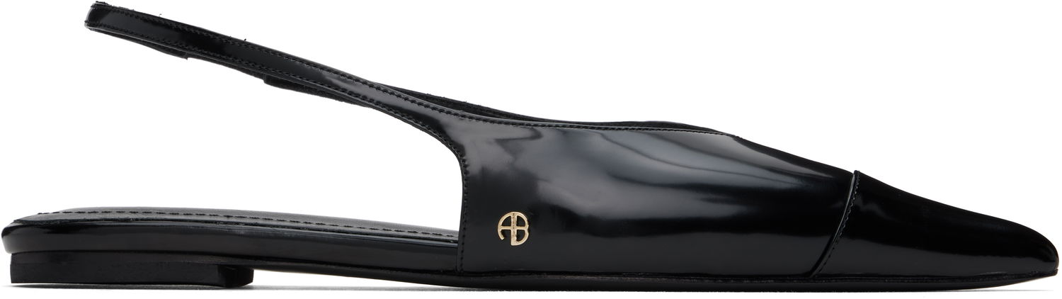 Tenisky a topánky Anine Bing Elena Slingback Ballerina Flats Čierna | A-14-10263-050, 0