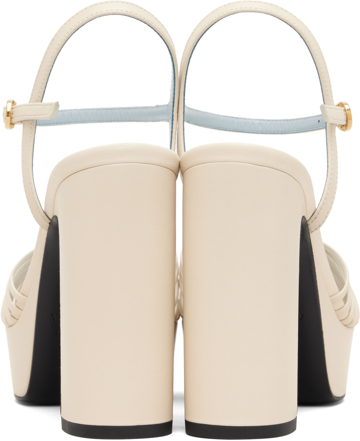 Tenisky a topánky Valentino Garavani VLogo Signature Platform High-Heel Ankle-Strap Sandals Béžová | 7W2S0LY2DMD, 1