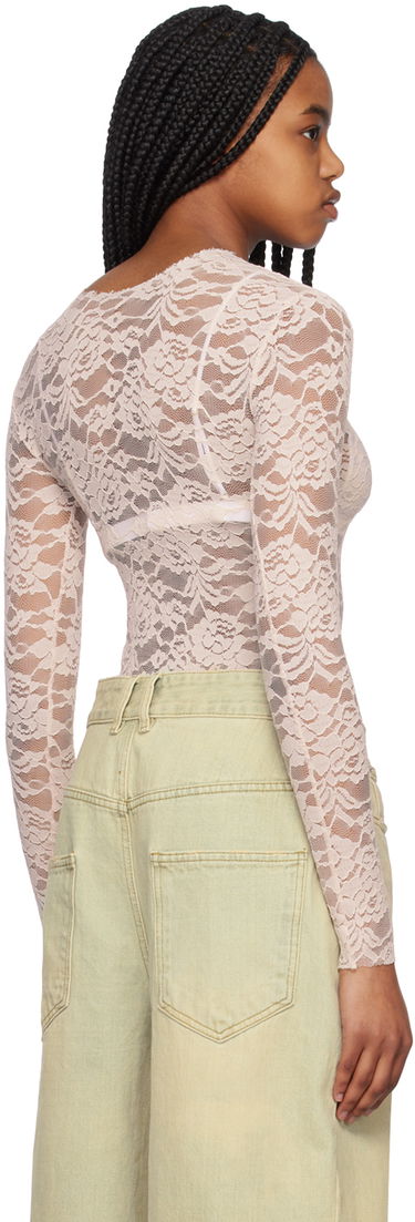 Tričko We11done We11done Lace Long Sleeve Top Ružová | WD-BL1-23-129-W-BG, 2