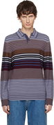 Paul Smith Merino Wool Stripe Long-Sleeve Polo