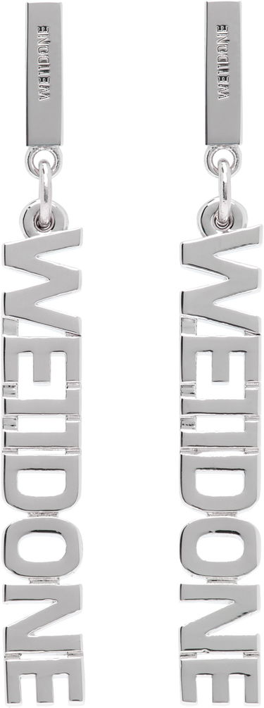 Náušnice We11done Lettering Drop Earrings Metalická | WD-AJ2-24-524-U-SV, 0