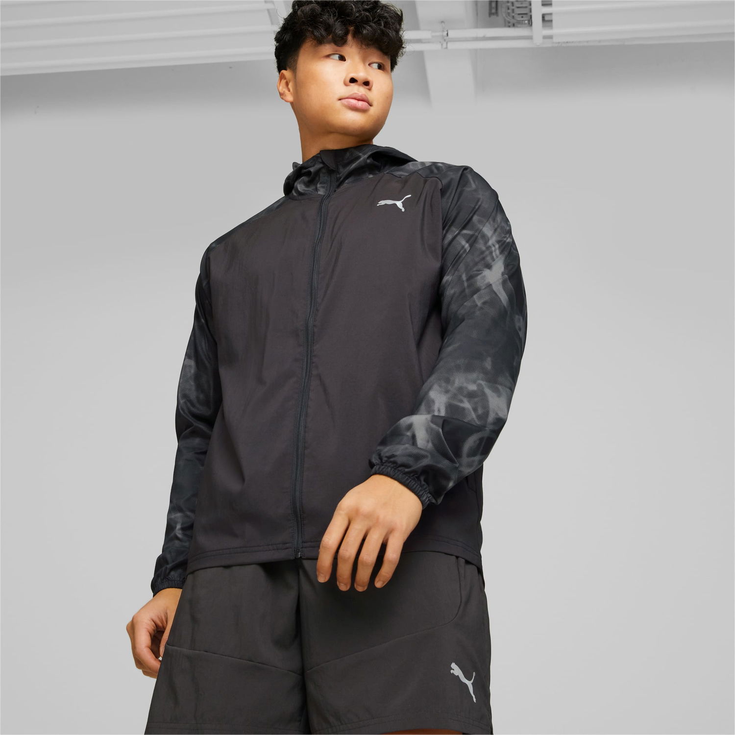 Bunda Puma Run Favourite Printed Woven Jacket Čierna | 523389_01, 0