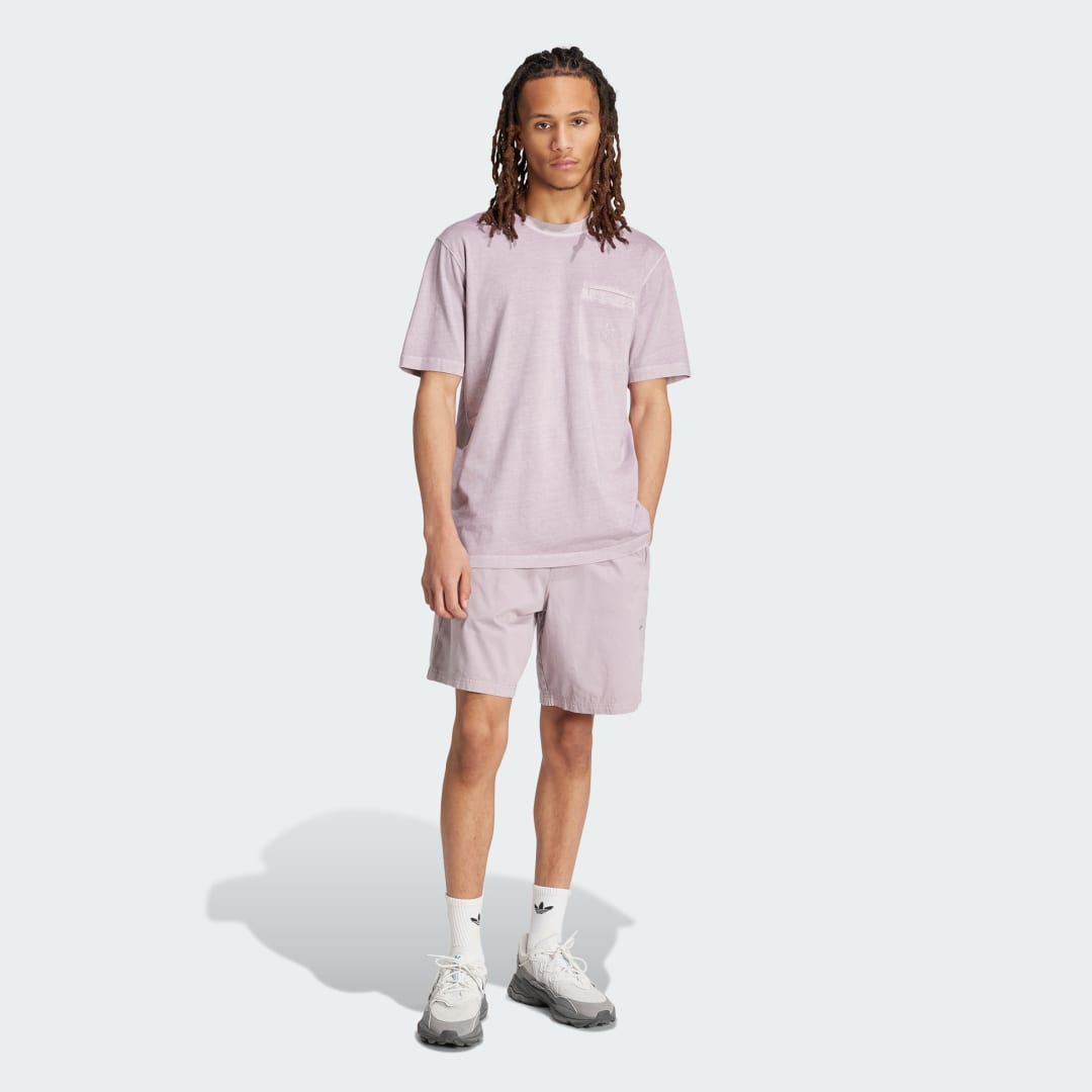 Tričko adidas Performance Trefoil Essentials + Dye Pocket Fialová | IS1762, 1
