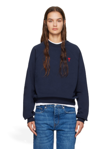 Mikina AMI Sweatshirt Navy | USW005.747