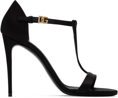 Tenisky a topánky Dolce & Gabbana Satin T-Bar Heeled Sandals Čierna | CR1766 A7630, 0