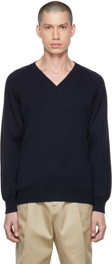 Sveter Comme des Garçons Lochaven of Scotland Edition V-Neck Sweater Navy | DH-N505-051, 0