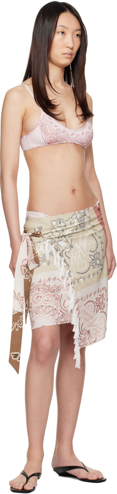 Sukňa The Attico The Attico Pareo Cover-Up Skirt Béžová | 250WCR00139 VVV091PR, 3