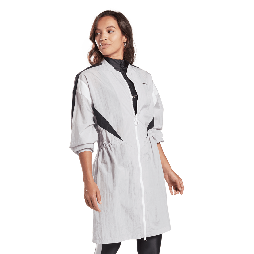Bunda Reebok Long Full-Zip Woven Jacket Šedá | FI6805