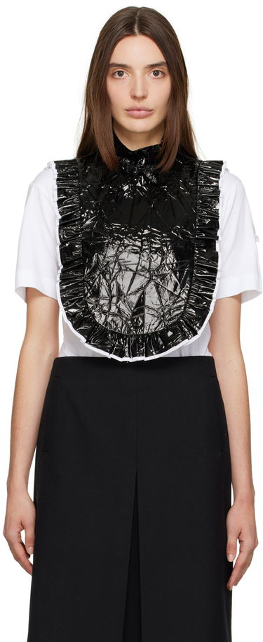 Tričká a tielka SHUSHU/TONG SHUSHU/TONG Ruffled Pintuck Bib Top Čierna | AW22TO10 PPU221, 0