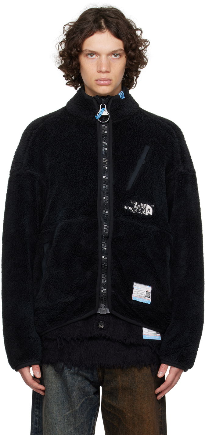 Mikina Maison MIHARA YASUHIRO Fleece Zip Jacket Čierna | A11BL621, 0