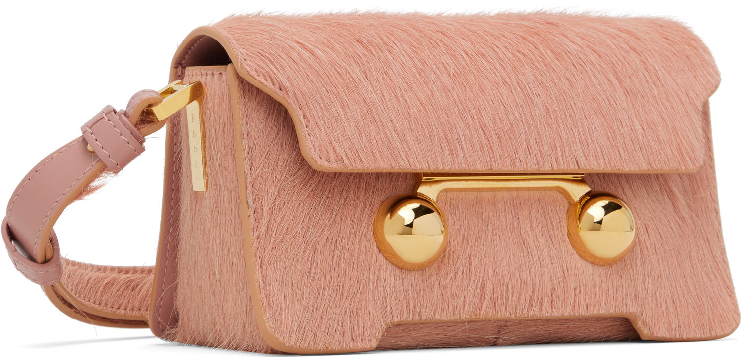 Taška cez rameno Marni Marni Trunkaroo Mini Calfskin Shoulder Bag Ružová | SBMP0193U2 P4122, 1