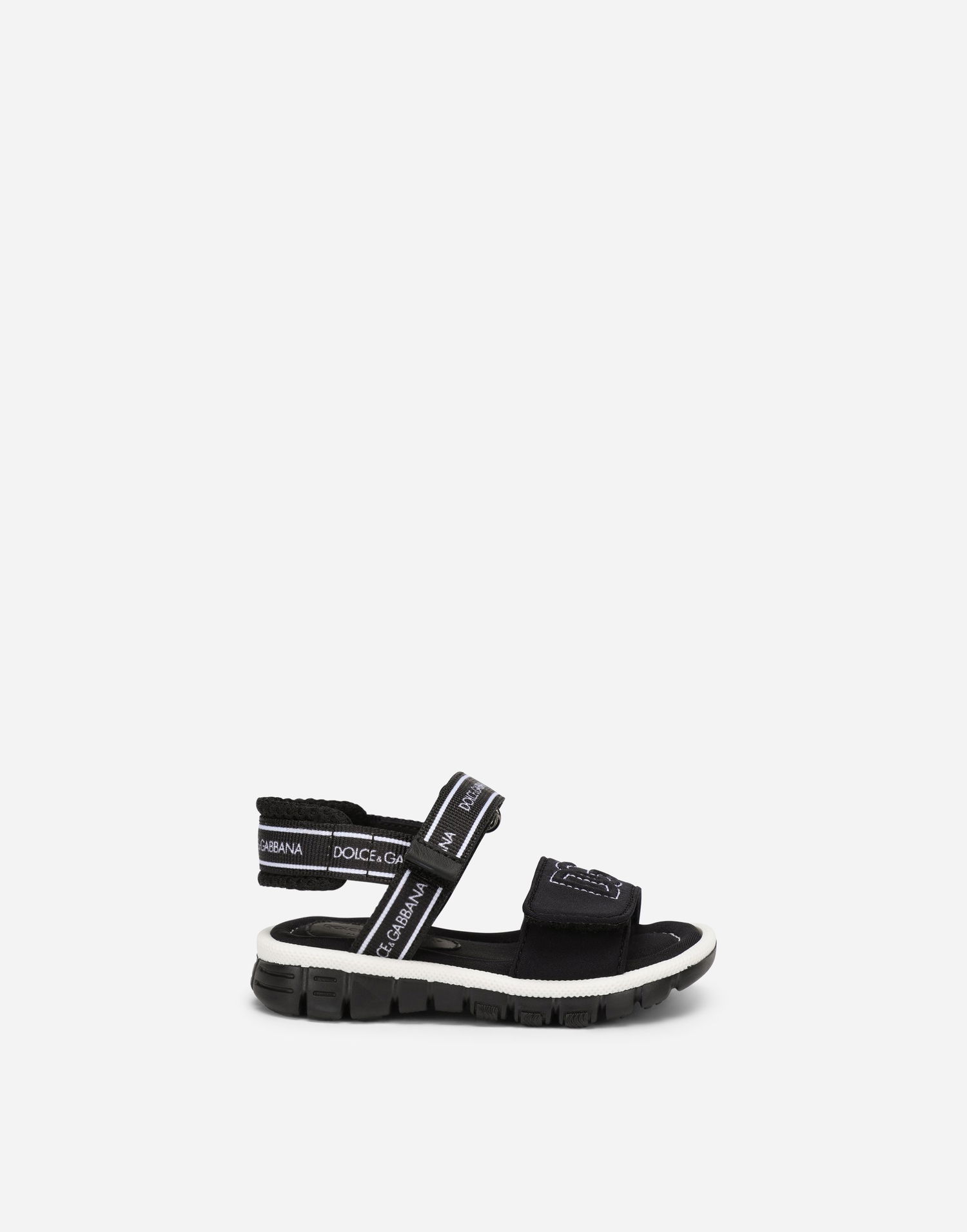 Tenisky a topánky Dolce & Gabbana Technical Fabric Sandals With Dg Logo For First Steps (19-26) Čierna | DL0068AY2338B939, 0