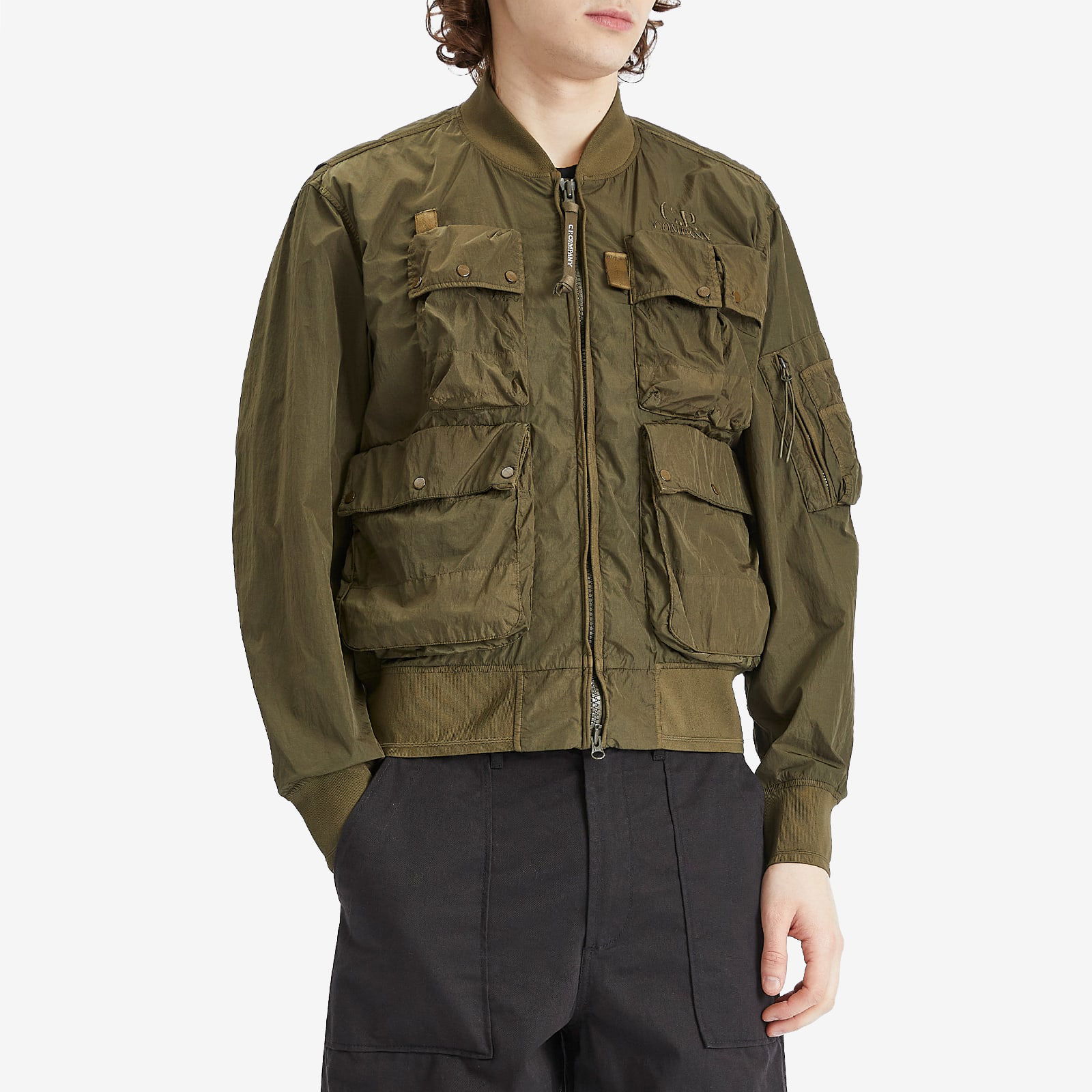 C.P. Company Chrome-R Multipocket Bomber Jacket, Size Large