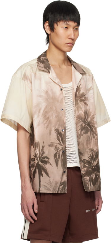 Košeľa Palm Angels Palm Angels Sunset Palms Bowling Shirt Béžová | PMGG00AS25FAB0026110, 1