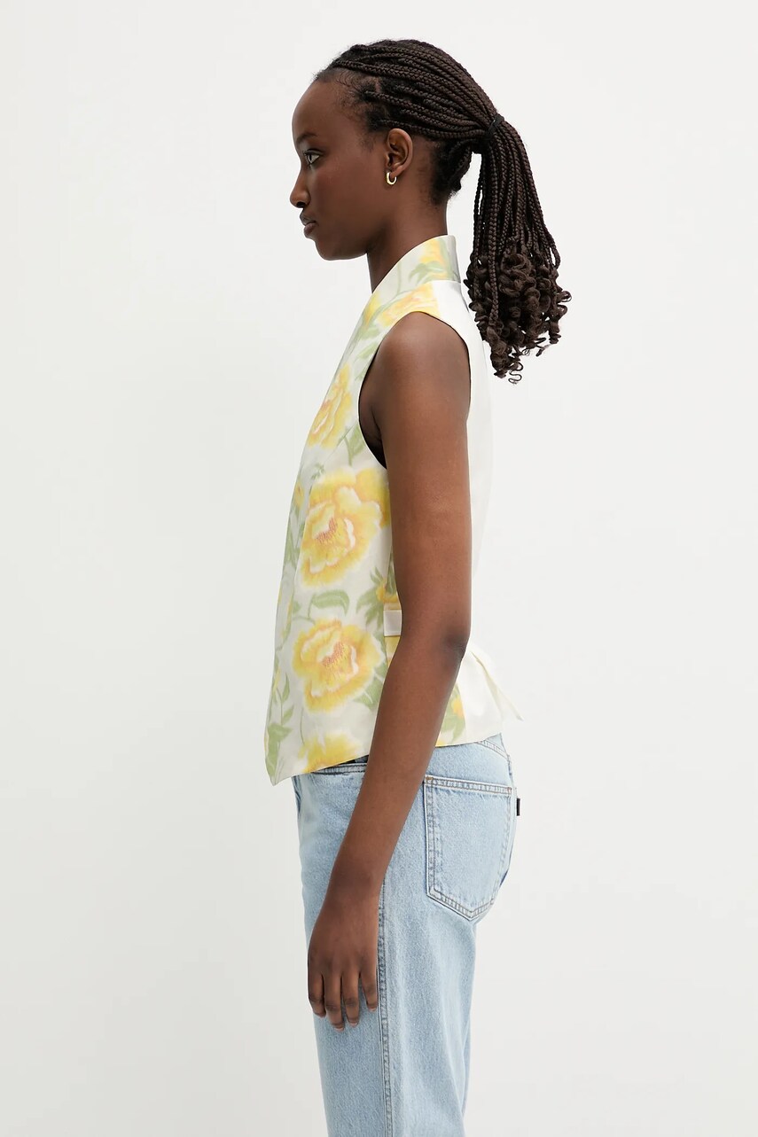Vesta KENZO Kenzo Floral Print Wrap Vest Žltá | FF52GI0099O1.01, 1