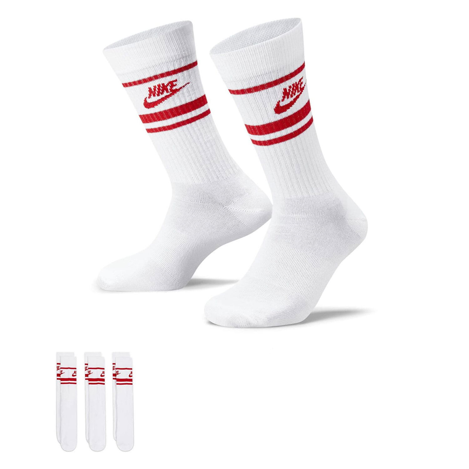 Spodná bielizeň a ponožky Nike Everyday Essential Crew 3-Pack Biela | DX5089-102, 0