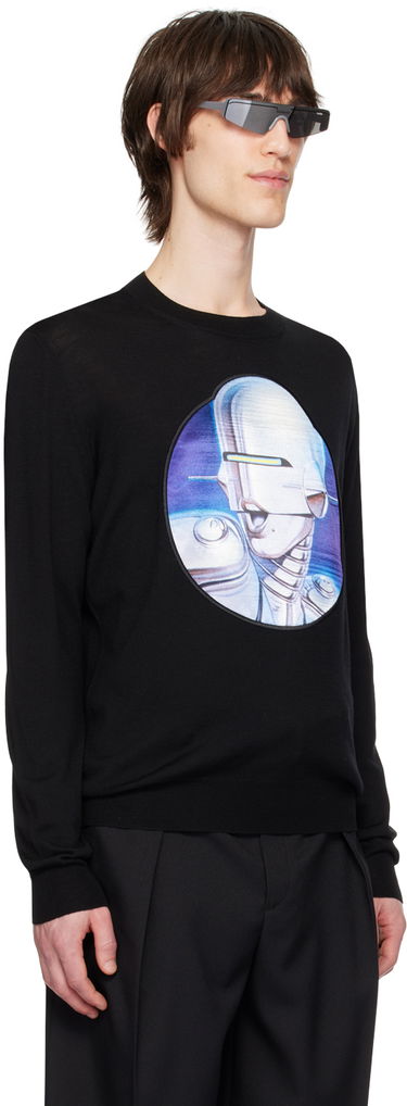 Sveter Stella McCartney Stella McCartney Embroidered Crewneck Sweater Čierna | 6K07133S2479, 1