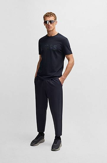 Tričko BOSS BOSS T-Shirt with Logo Print Navy | 50537834, 1
