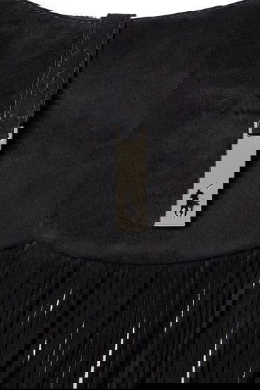 Kabelka Polo by Ralph Lauren Suede Fringed Hobo Bag Čierna | 428902588, 4