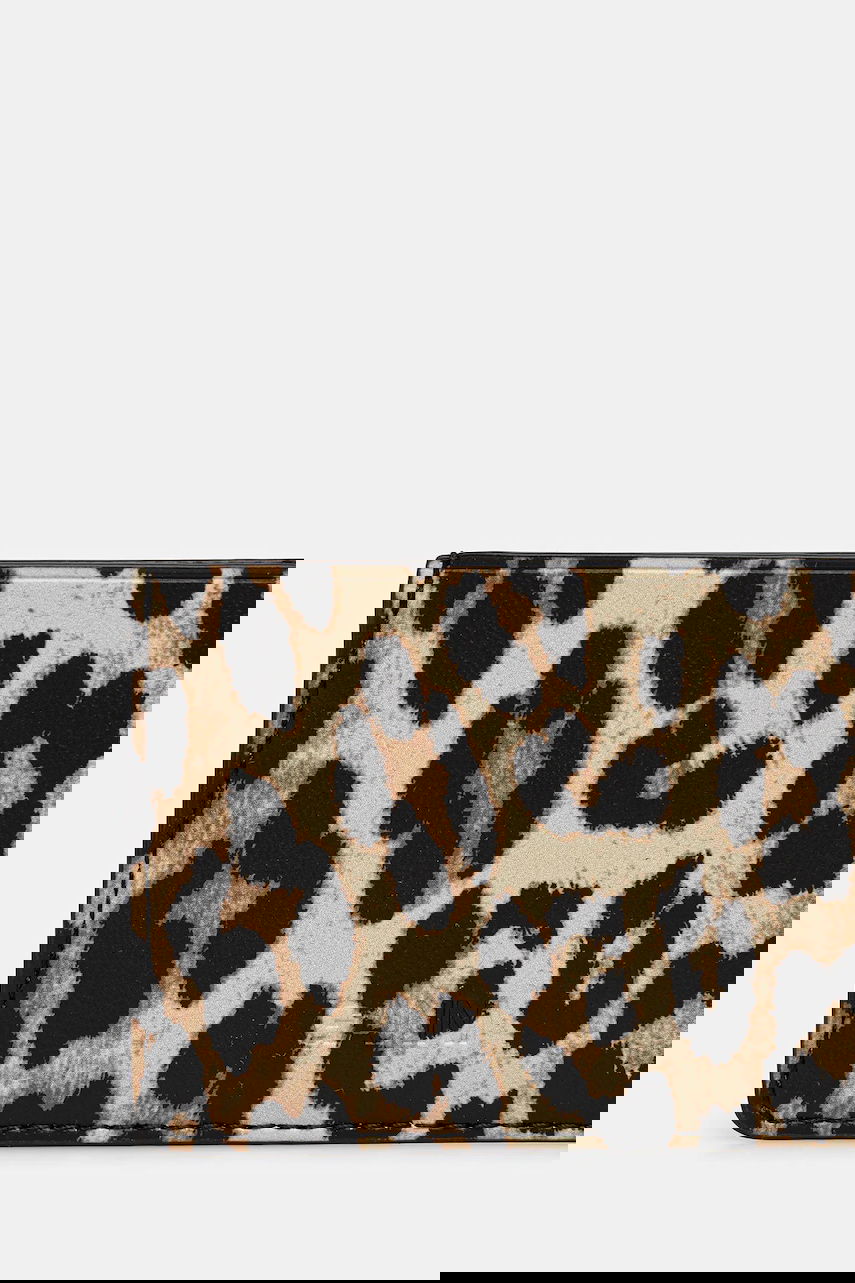 GANNI Bou Leopard Print Card Holder