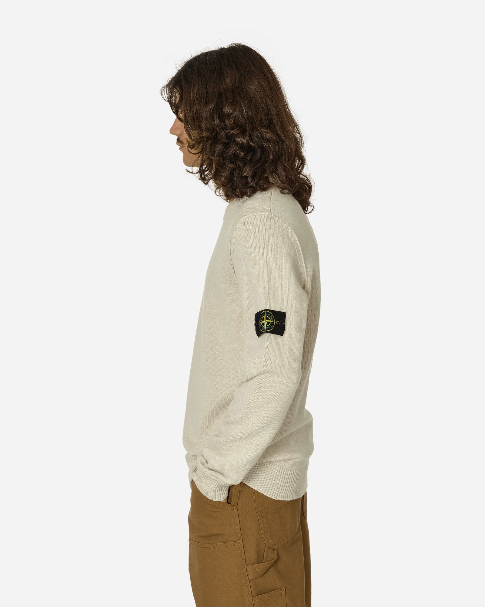 Wool Crewneck Sweater Plaster