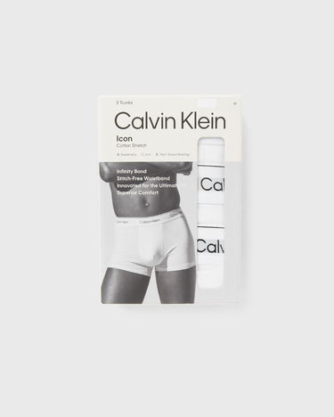 Boxerky CALVIN KLEIN Calvin Klein Icon Cotton Stretch Trunk (3-Pack) Biela | LV00NB4392100, 2