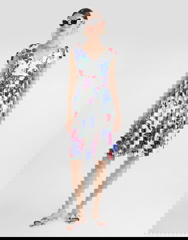 Šaty Dolce & Gabbana Dolce & Gabbana Floral Print Midi Dress Rôznofarebný | F6I0ATHS5S6HA5KT, 1