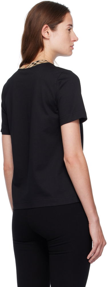 Tričko Burberry Burberry Check Trim Cotton Tee Čierna | 8110271, 2