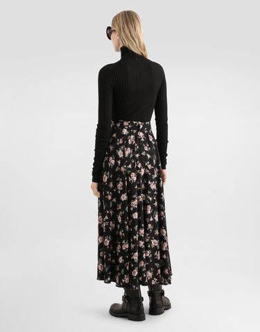 Sveter Dolce & Gabbana Dolce & Gabbana Ribbed Wool Zip Turtleneck Pullover Čierna | FXW61TJDVE7N0000, 2