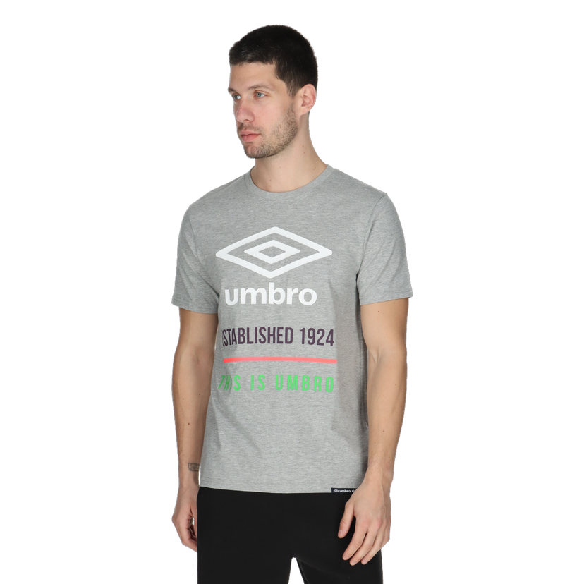 Tričko Umbro Graphic Print T-Shirt BASIC 2 Šedá | UMA241M801-3A