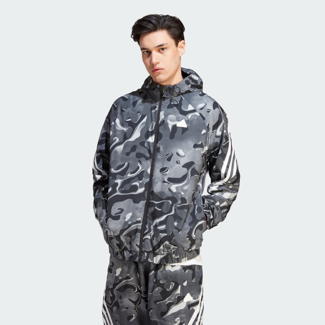 Mikina adidas Originals Future Icons Allover Print Šedá | IJ8843, 1