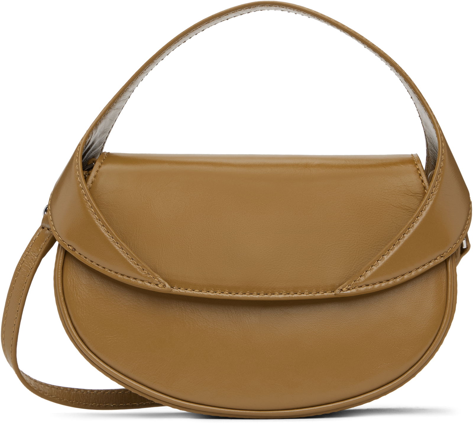 Hari Creased Leather Shoulder Bag
